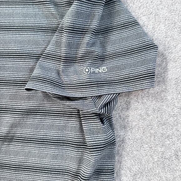 Ping Sensor Cool Striped Golf Polo Shirt Men's XL Performance Short Sleeve - Picture 11 of 11